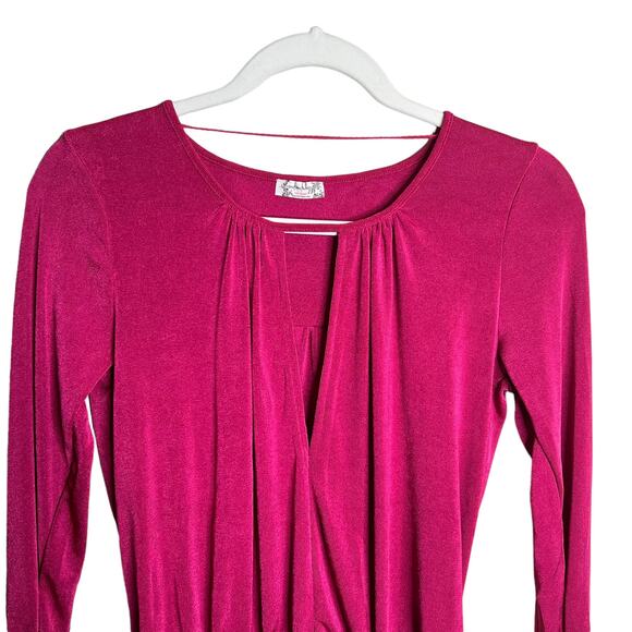 Free People Kaya Long sleeve bodysuit size XS Pink Rose Hypnotic NWOT - Picture 6 of 8